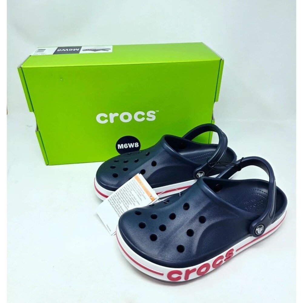 Crocs Classic Clogs Navy Red White M6|W8 Men's Size 6/ Women's Size 8 Unisex
